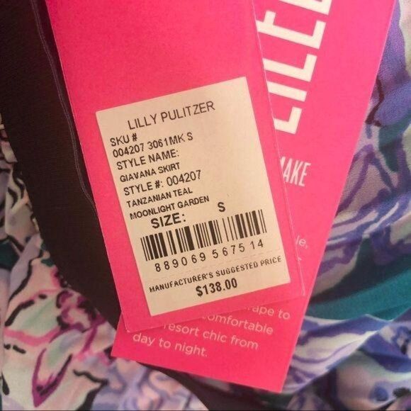 Lilly Pulitzer GIAVANA SKIRT IN TANZANIAN TEAL Small - Picture 7 of 8